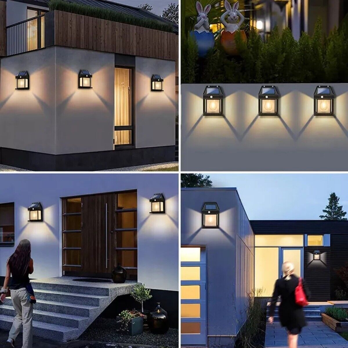 Solar Power Sensor Wall Light
