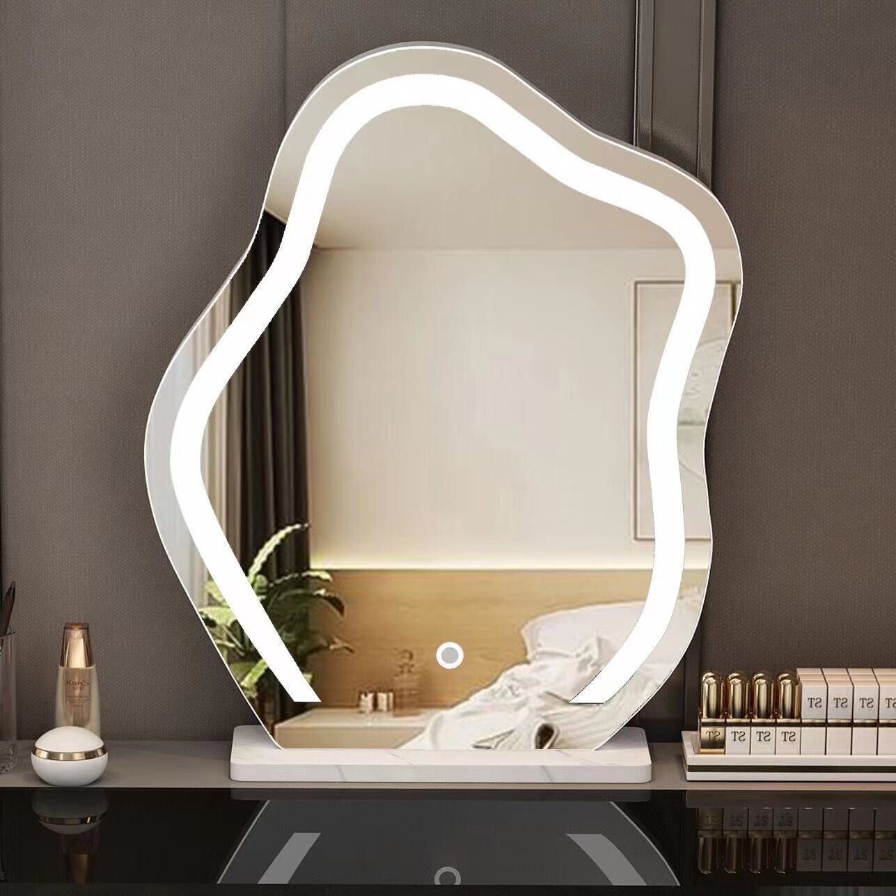 loud Shape Mirror 3 Colors LED Lights 220V
