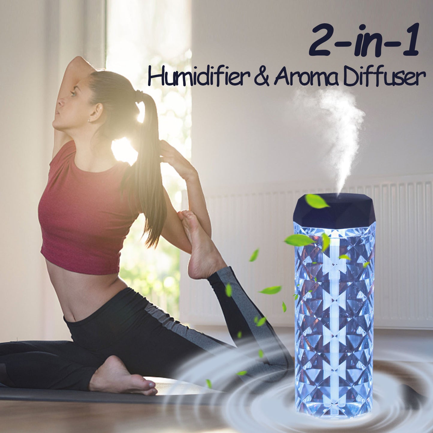 Crystal Lamp Air Humidifier with LED Lights